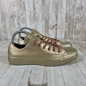 Converse Chuck Taylor All Star Low Top Metallic Gold Womens Sneakers 553270C 7